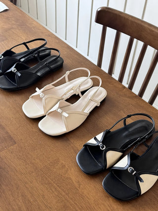 slingback flat sandals