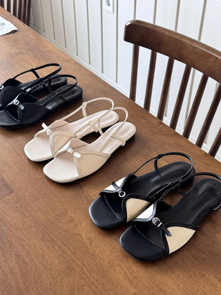 slingback flat sandals