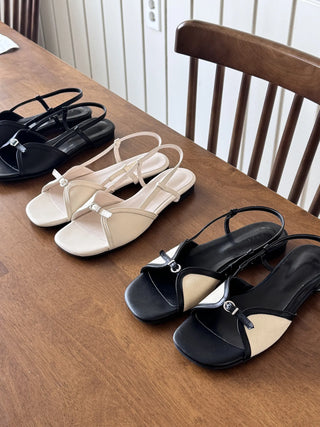 slingback flat sandals