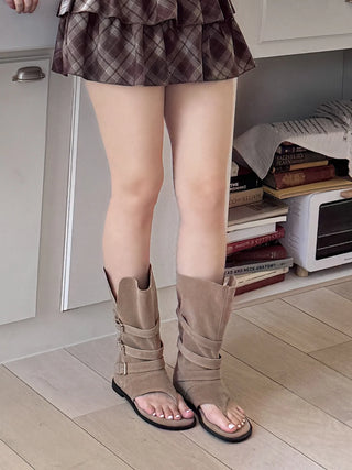 wide-leg mid boots