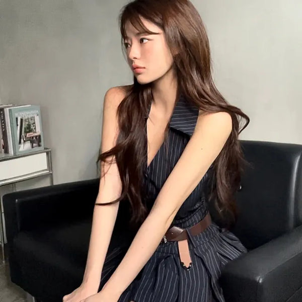 halterneck dress set