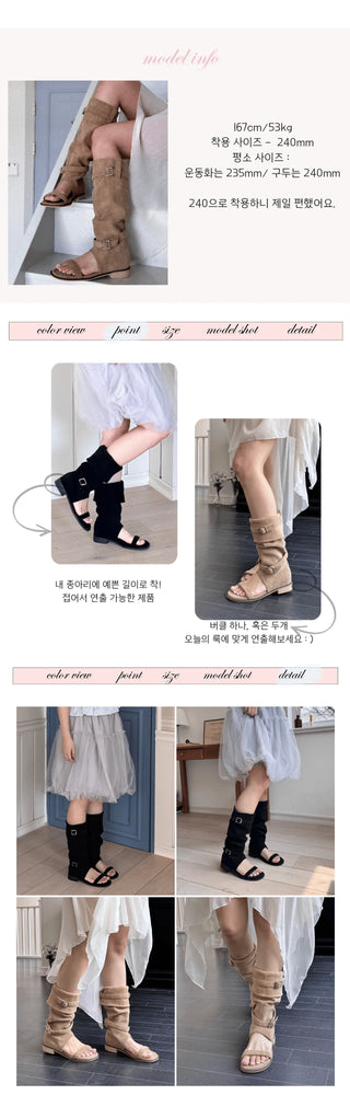 sandal long boots