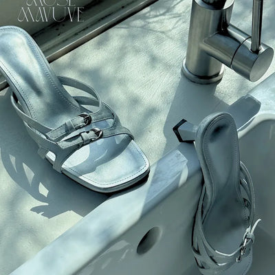 belt square sandals