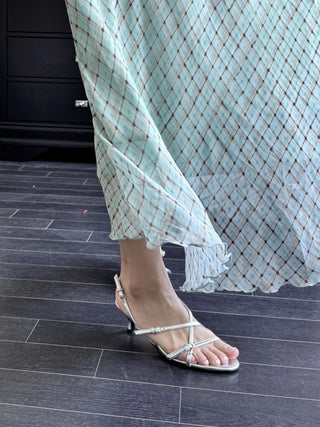 enamel buckle sandals