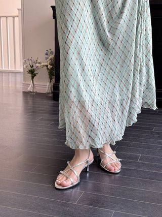 enamel buckle sandals