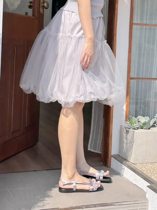 scrunchie strap sandals