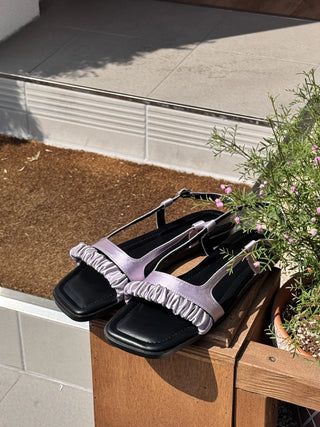 scrunchie strap sandals