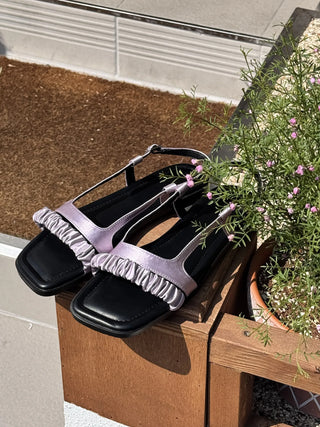 scrunchie strap sandals