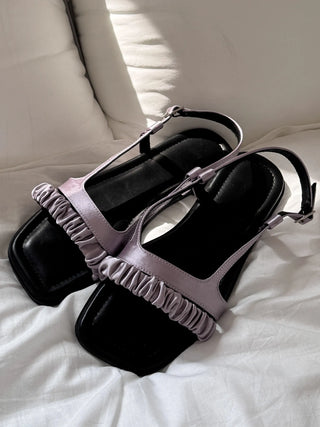 scrunchie strap sandals