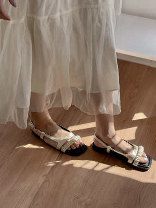 scrunchie strap sandals