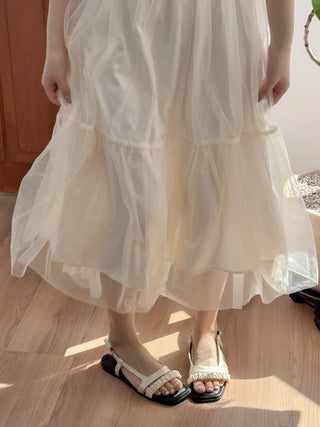 scrunchie strap sandals