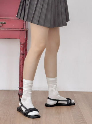 scrunchie strap sandals