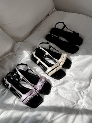 scrunchie strap sandals