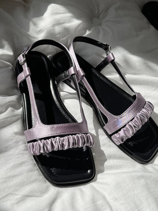 scrunchie strap sandals