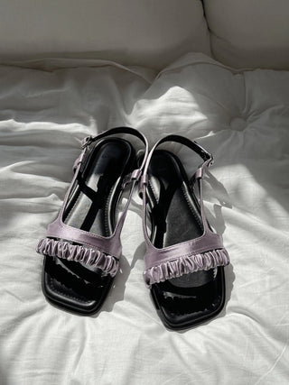 scrunchie strap sandals