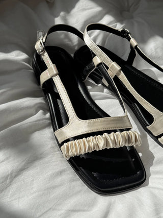 scrunchie strap sandals