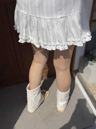 mesh linen boots