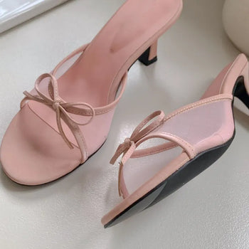 see-through mule heel