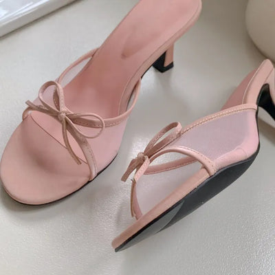 see-through mule heel
