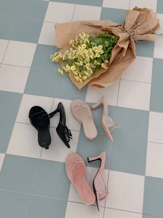 see-through mule heel