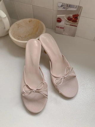 see-through mule heel