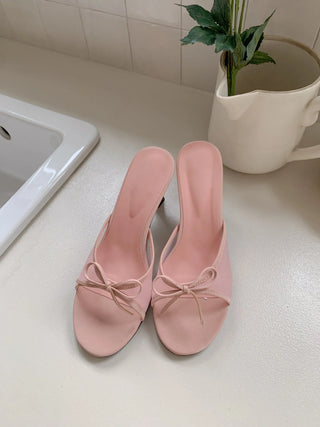 see-through mule heel