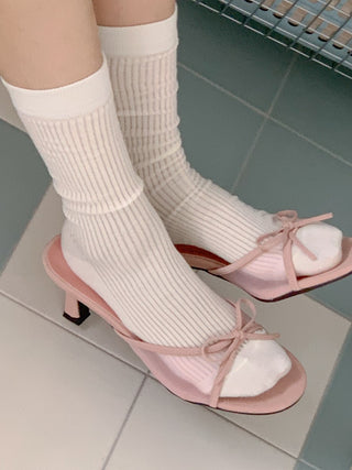 see-through mule heel