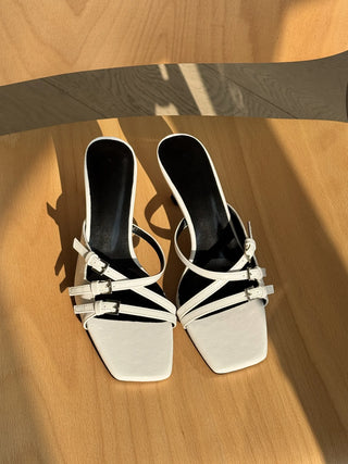 buckle mule sandals