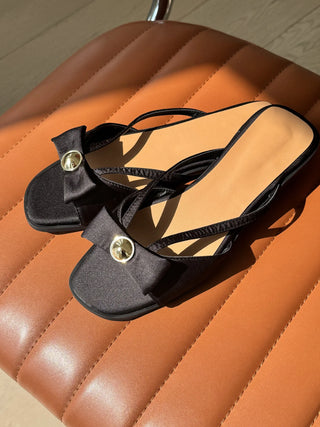 gold button slippers