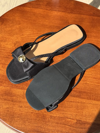 gold button slippers