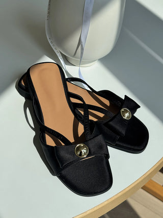 gold button slippers