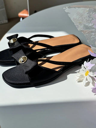 gold button slippers