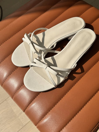 ribbon mule sandals