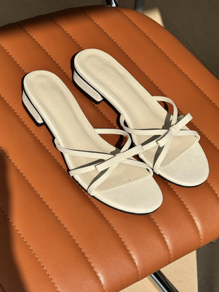 ribbon mule sandals