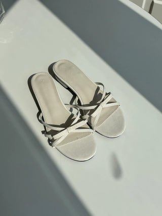 ribbon mule sandals