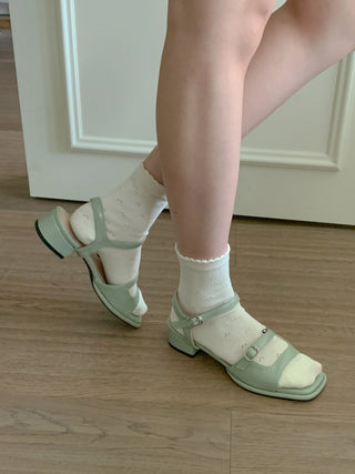 square sandals