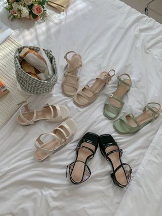 square sandals