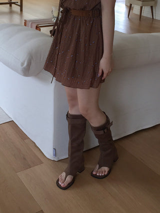 foldable suede boots