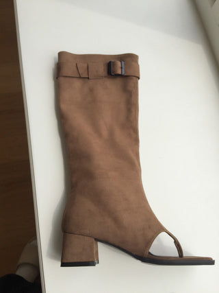 foldable suede boots