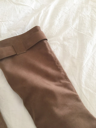 foldable suede boots