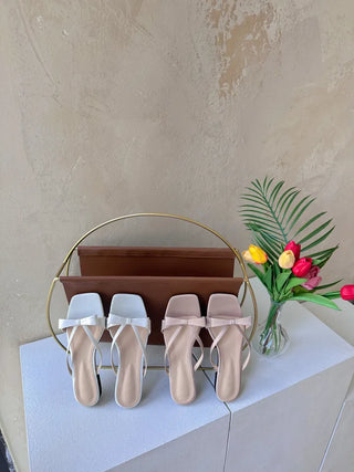 satin ribbon slippers