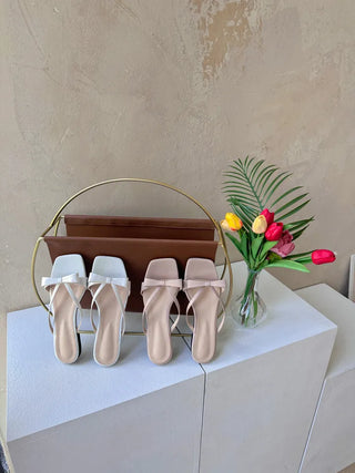 satin ribbon slippers