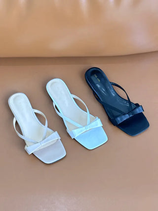 satin ribbon slippers