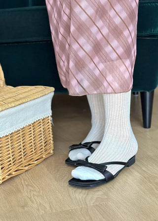 satin ribbon slippers