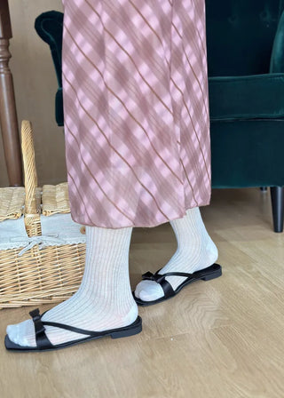 satin ribbon slippers