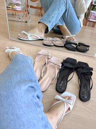 satin ribbon slippers