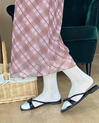 satin ribbon slippers