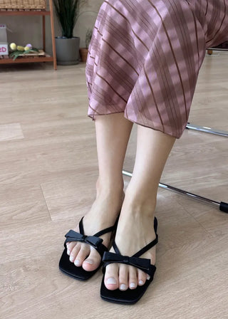 satin ribbon slippers