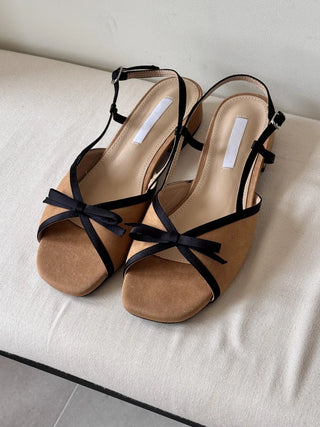 suede flat sandals