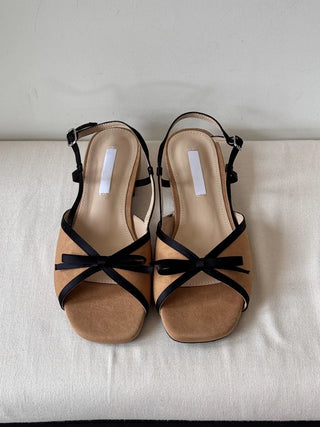 suede flat sandals